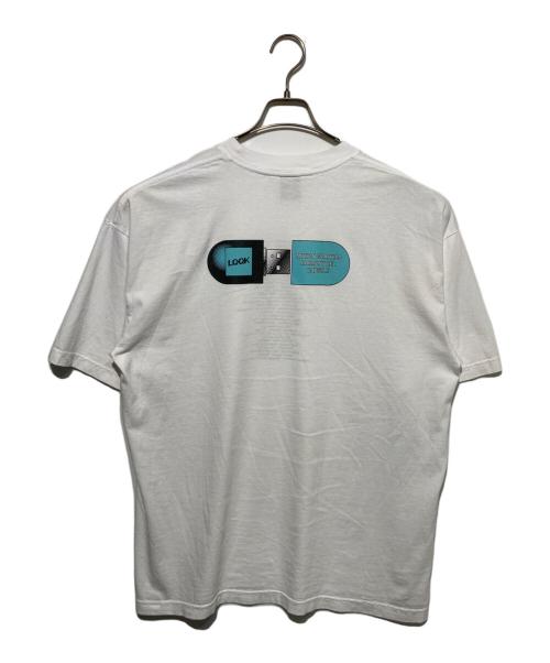 LQQK STUDIO（ルックスタジオ）LQQK STUDIO (ルックスタジオ) Motion Graphics HARMONY CEL MIX 01 Tシャツ ホワイト サイズ:Ｌの古着・服飾アイテム