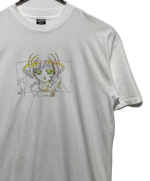 LQQK STUDIO（ルックスタジオ）LQQK STUDIO (ルックスタジオ) Motion Graphics HARMONY CEL MIX 01 Tシャツ ホワイト サイズ:Ｌの古着・服飾アイテム