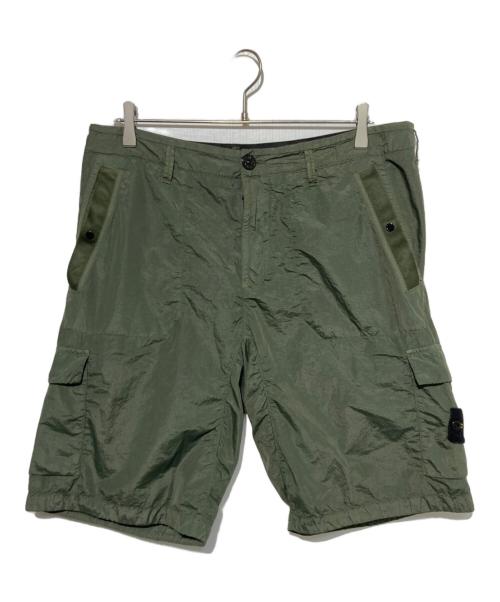 STONE ISLAND（ストーンアイランド）STONE ISLAND (ストーンアイランド) シアサッカーナイロンメタルショーツ カーキ サイズ:W33の古着・服飾アイテム