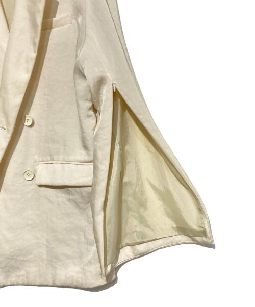 ENOF（イナフ）enof (イナフ) twill slit jacket ホワイト サイズ:Lの古着・服飾アイテム