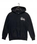 stussyステューシー）の古着「ロゴパーカー」｜ブラック