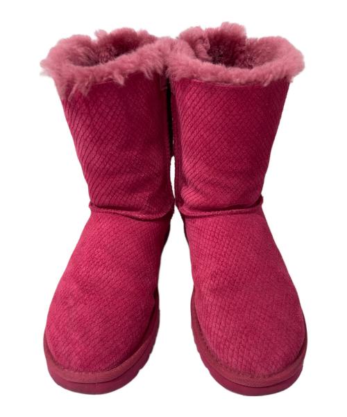 UGG（アグ）UGG (アグ) ダブルリボンモチーフムートンブーツ ピンク サイズ:24cmの古着・服飾アイテム