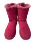 中古・古着 UGG (アグ) ダブルリボンモチーフムートンブーツ ピンク サイズ:24cm：4000円