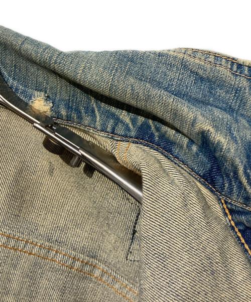 Hysteric Glamour（ヒステリックグラマー）Hysteric Glamour (ヒステリックグラマー) LOVE BUZZスパンコール刺繍 右綾ストレッチタイトGジャン インディゴ サイズ:FREEの古着・服飾アイテム