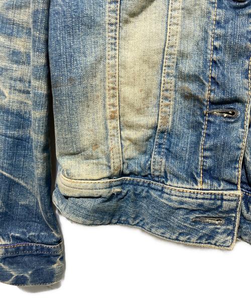 Hysteric Glamour（ヒステリックグラマー）Hysteric Glamour (ヒステリックグラマー) LOVE BUZZスパンコール刺繍 右綾ストレッチタイトGジャン インディゴ サイズ:FREEの古着・服飾アイテム