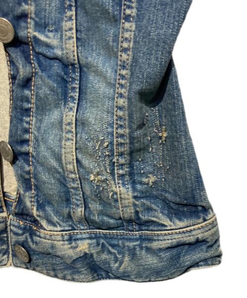 Hysteric Glamour（ヒステリックグラマー）Hysteric Glamour (ヒステリックグラマー) LOVE BUZZスパンコール刺繍 右綾ストレッチタイトGジャン インディゴ サイズ:FREEの古着・服飾アイテム