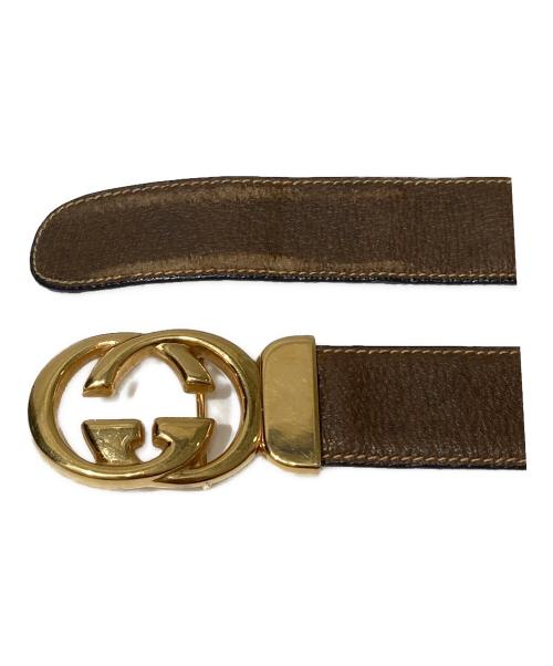 GUCCI（グッチ）GUCCI (グッチ) GGバックルベルト ブラウンの古着・服飾アイテム