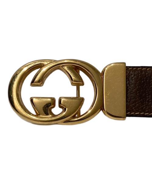 GUCCI（グッチ）GUCCI (グッチ) GGバックルベルト ブラウンの古着・服飾アイテム