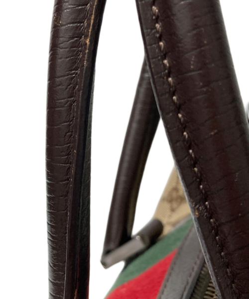 GUCCI（グッチ）GUCCI (グッチ) シェリーラインミニボストンバッグ ブラウンの古着・服飾アイテム