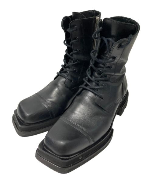 JORDANLUCA（ジョーダンルカ）JORDANLUCA (ジョーダンルカ) レースアップブーツ ブラック サイズ:41の古着・服飾アイテム