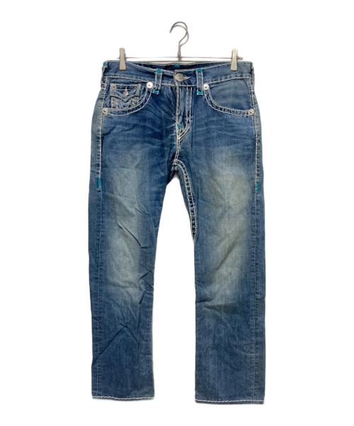 TRUE RELIGION（トゥルー レリジョン）TRUE RELIGION (トゥルー レリジョン) Ricky Super Tデニムパンツ ブルー サイズ:W31の古着・服飾アイテム