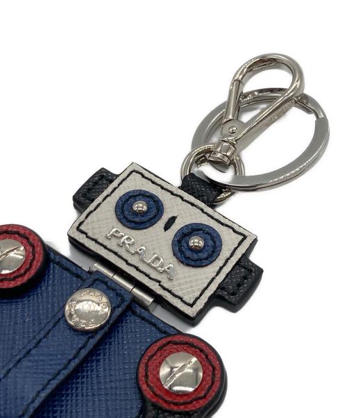 PRADA（プラダ）PRADA (プラダ) ロボットチャーム ネイビー×ホワイトの古着・服飾アイテム