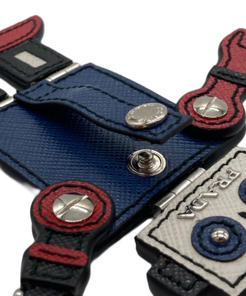 PRADA（プラダ）PRADA (プラダ) ロボットチャーム ネイビー×ホワイトの古着・服飾アイテム