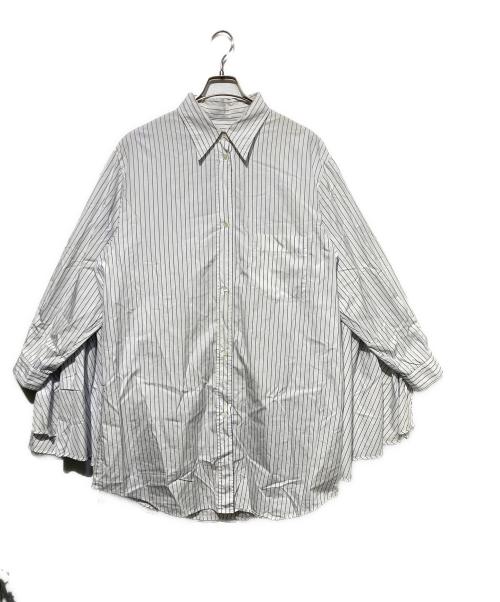 MM6 Maison Margiela（エムエムシックスメゾンマルジェラ）MM6 Maison Margiela (エムエムシックスメゾンマルジェラ) レイヤードストライプシャツ ホワイト サイズ:Sの古着・服飾アイテム