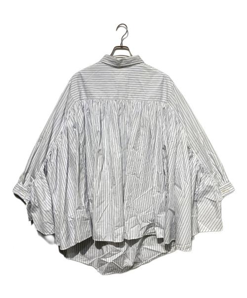 MM6 Maison Margiela（エムエムシックスメゾンマルジェラ）MM6 Maison Margiela (エムエムシックスメゾンマルジェラ) レイヤードストライプシャツ ホワイト サイズ:Sの古着・服飾アイテム