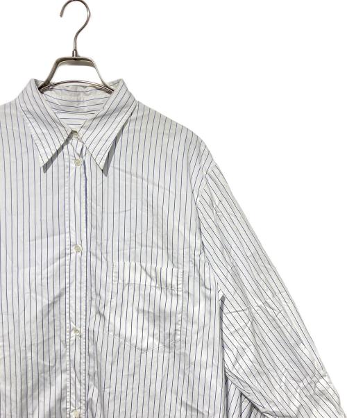 MM6 Maison Margiela（エムエムシックスメゾンマルジェラ）MM6 Maison Margiela (エムエムシックスメゾンマルジェラ) レイヤードストライプシャツ ホワイト サイズ:Sの古着・服飾アイテム