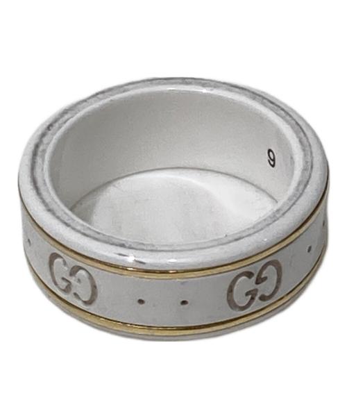 GUCCI（グッチ）GUCCI (グッチ) アイコンリング GGロゴ ホワイト サイズ:9の古着・服飾アイテム