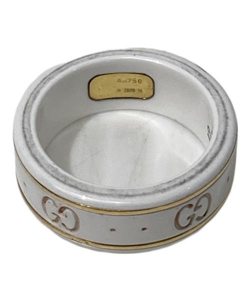 GUCCI（グッチ）GUCCI (グッチ) アイコンリング GGロゴ ホワイト サイズ:9の古着・服飾アイテム