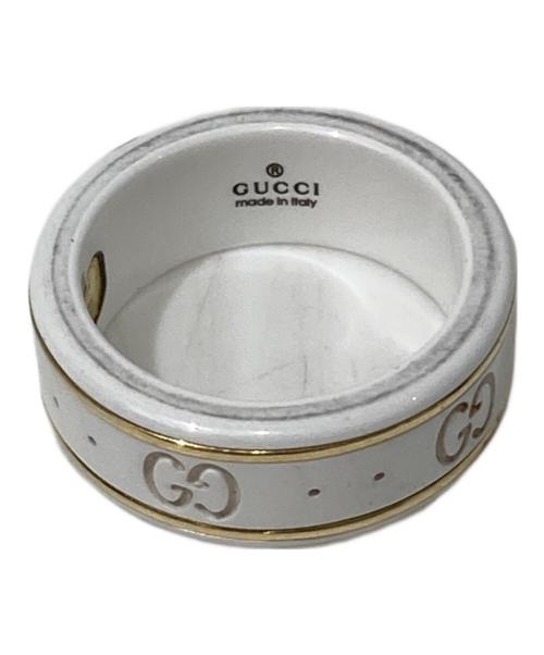 GUCCI（グッチ）GUCCI (グッチ) アイコンリング GGロゴ ホワイト サイズ:9の古着・服飾アイテム