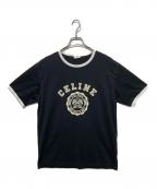 CELINEセリーヌ）の古着「BLASONルーズ半袖Tシャツ」｜ブラック