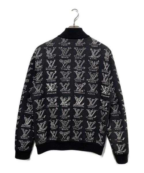LOUIS VUITTON（ルイ ヴィトン）LOUIS VUITTON (ルイ ヴィトン) LV TREESニットジャケット ブラック サイズ:Sの古着・服飾アイテム