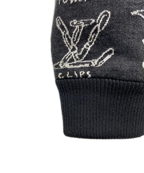 LOUIS VUITTON（ルイ ヴィトン）LOUIS VUITTON (ルイ ヴィトン) LV TREESニットジャケット ブラック サイズ:Sの古着・服飾アイテム