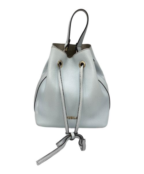 FURLA（フルラ）FURLA (フルラ) 巾着ショルダーバッグ ブルーの古着・服飾アイテム