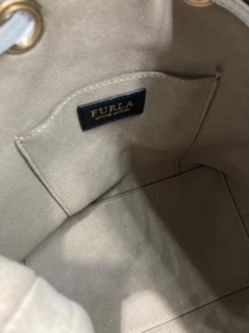 FURLA（フルラ）FURLA (フルラ) 巾着ショルダーバッグ ブルーの古着・服飾アイテム