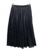23区ニジュウサンク）の古着「シアーフィルム フレアスカート」｜ブラック