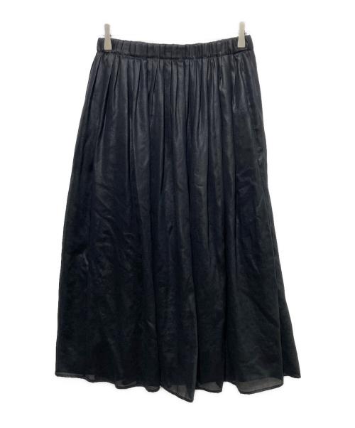 23区（ニジュウサンク）23区 (ニジュウサンク) シアーフィルム フレアスカート ブラック サイズ:38の古着・服飾アイテム