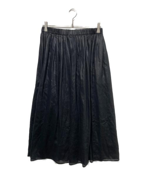 23区（ニジュウサンク）23区 (ニジュウサンク) シアーフィルム フレアスカート ブラック サイズ:38の古着・服飾アイテム