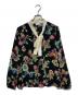 RED VALENTINO（レッドヴァレンティノ）の古着「総柄ブラウス」｜ブラック×グリーン