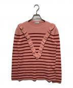 RED VALENTINOレッドヴァレンティノ）の古着「フリル トリムニット」｜ピンク