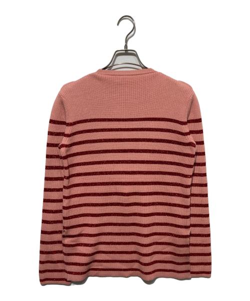 RED VALENTINO（レッドヴァレンティノ）RED VALENTINO (レッドヴァレンティノ) フリル トリムニット ピンク サイズ:XSの古着・服飾アイテム