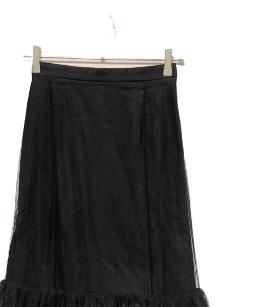 LE CIEL BLEU（ルシェルブルー）LE CIEL BLEU (ルシェルブルー) チュールスカート ブラック サイズ:34の古着・服飾アイテム