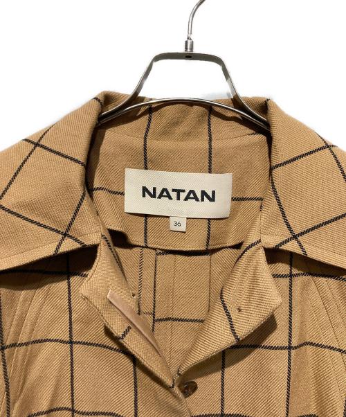 NATAN（ナタン）NATAN (ナタン) CHK CLOAK コート ベージュ サイズ:36の古着・服飾アイテム