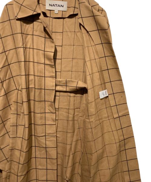 NATAN（ナタン）NATAN (ナタン) CHK CLOAK コート ベージュ サイズ:36の古着・服飾アイテム