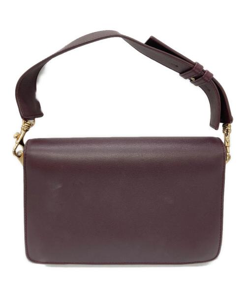 J.W.ANDERSON（ジェイダブリューアンダーソン）J.W.ANDERSON (ジェイダブリューアンダーソン) アンカーロゴプレート ショルダーバッグ ボルドーの古着・服飾アイテム