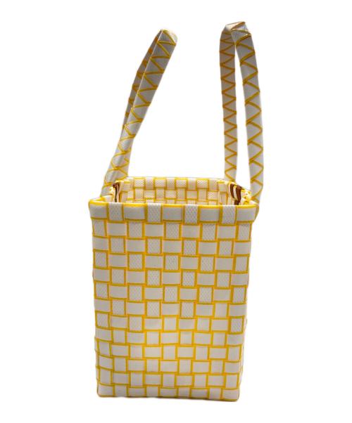 MARNI（マルニ）MARNI (マルニ) BOX BASKET ハンドバッグ ホワイト×イエローの古着・服飾アイテム