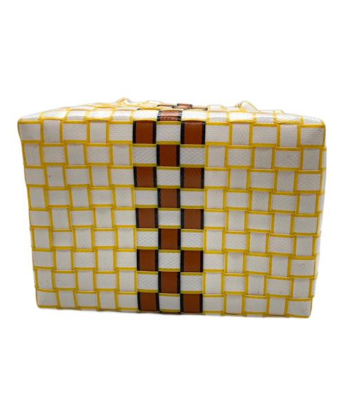 MARNI（マルニ）MARNI (マルニ) BOX BASKET ハンドバッグ ホワイト×イエローの古着・服飾アイテム