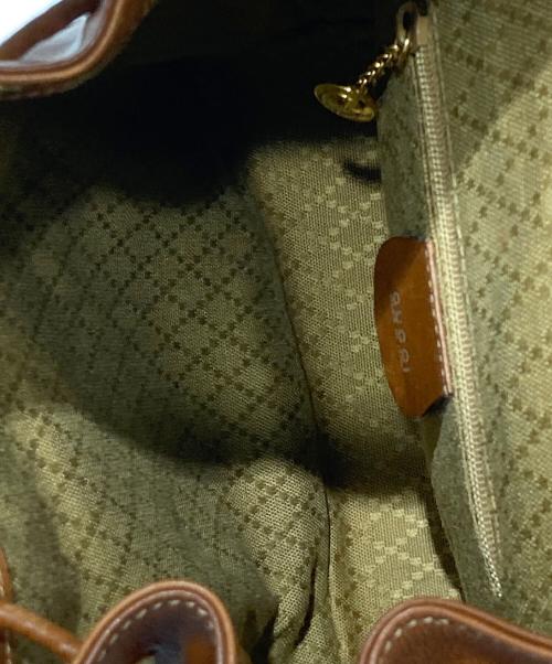 GUCCI（グッチ）GUCCI (グッチ) バンブーレザーバックパック ブラウンの古着・服飾アイテム