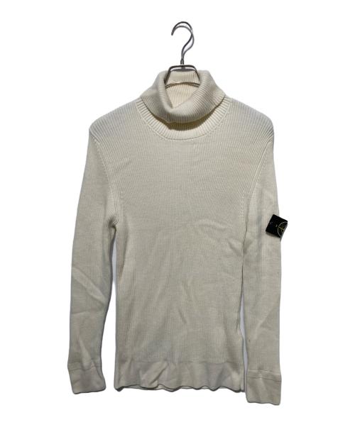 STONE ISLAND（ストーンアイランド）STONE ISLAND (ストーンアイランド) タートルネックニット ホワイト サイズ:Lの古着・服飾アイテム