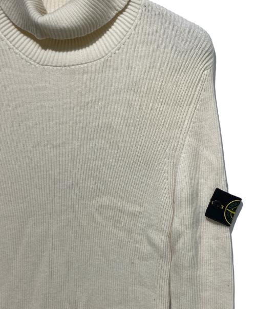 STONE ISLAND（ストーンアイランド）STONE ISLAND (ストーンアイランド) タートルネックニット ホワイト サイズ:Lの古着・服飾アイテム
