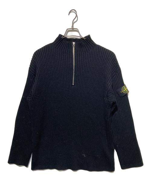 STONE ISLAND（ストーンアイランド）STONE ISLAND (ストーンアイランド) Magliaハーフジップニット ブラック サイズ:Lの古着・服飾アイテム