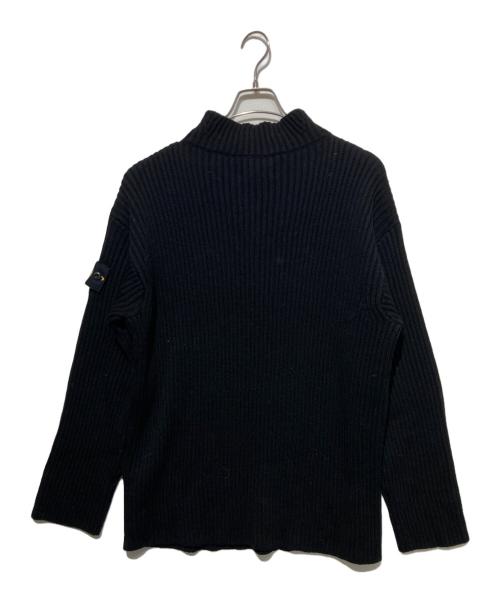 STONE ISLAND（ストーンアイランド）STONE ISLAND (ストーンアイランド) Magliaハーフジップニット ブラック サイズ:Lの古着・服飾アイテム