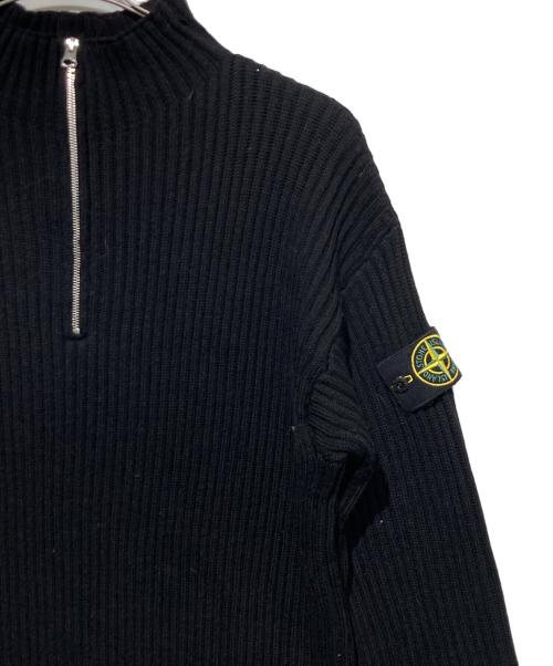 STONE ISLAND（ストーンアイランド）STONE ISLAND (ストーンアイランド) Magliaハーフジップニット ブラック サイズ:Lの古着・服飾アイテム