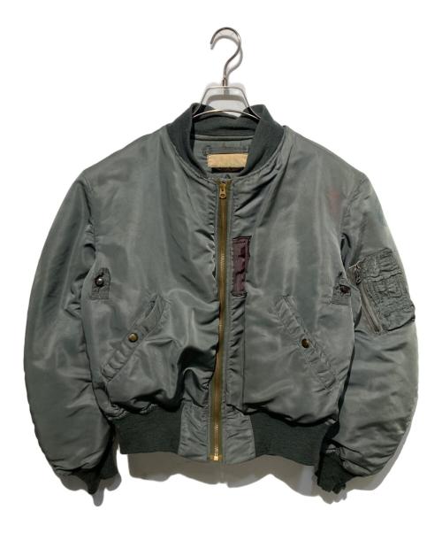 VINTAGE（ヴィンテージ）VINTAGE (ヴィンテージ) ヴィンテージMA-1フライトジャケット グリーン サイズ:表記無の古着・服飾アイテム