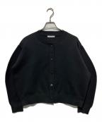 JOURNAL STANDARDジャーナルスタンダード）の古着「ウォッシャブルカーブスリーブクロップドカーディガン」｜ブラック