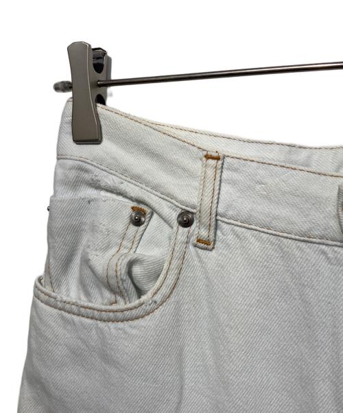 MM6 Maison Margiela（エムエムシックスメゾンマルジェラ）MM6 Maison Margiela (エムエムシックスメゾンマルジェラ) ブリーチデニムワイドパンツ ブルー サイズ:36の古着・服飾アイテム