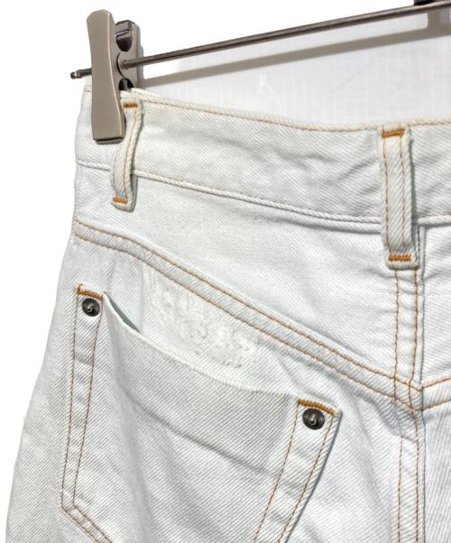 MM6 Maison Margiela（エムエムシックスメゾンマルジェラ）MM6 Maison Margiela (エムエムシックスメゾンマルジェラ) ブリーチデニムワイドパンツ ブルー サイズ:36の古着・服飾アイテム